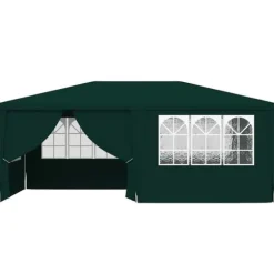 Professionellt partytält med väggar 4x6 m - UV- och vattenbeständigt | Färg: Grön | Storlek: 4x6 m