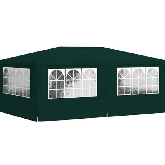 Professionellt partytält med väggar 4x6 m - UV- och vattenbeständigt | Färg: Grön | Storlek: 4x6 m