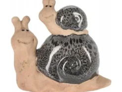 ProGarden Snigelfigur, trädgårdsdekoration, 10 x 11 cm