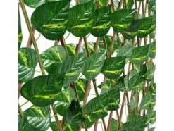 ProGarden spaljé galler med konstgjorda blad balkong terrass täcka konstgjorda murgröna växter 180x90 cm