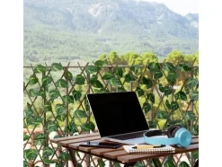 ProGarden spaljé galler med konstgjorda blad balkong terrass täcka konstgjorda murgröna växter 180x90 cm