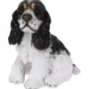 ProGarden Trädgårdsfigur spanielhund, 27 cm hög, i konstgjord sten