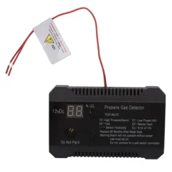 Propangasdetektor för husbil med högt 85dB larmljud - UL-certifierad sensor (svart)
