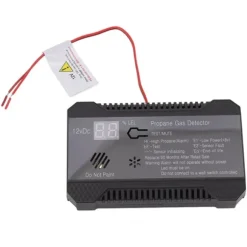 Propangasdetektor för husbil med högt 85dB larmljud - UL-certifierad sensor (svart)