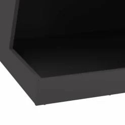 Pyramidformad vedeldad eldplats med vedförvaring - Rostbeständig stål | Färg: Svart | Storlek: 50x50x100 cm