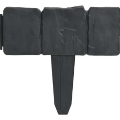 Rabattkant i plast för trädgård - Stabil och hållbar | Färg: Svart | Storlek: 41 st, 10 m