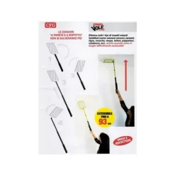 RACCHETTA FULMINA ZANZARE MOSCHE A PILE CFG ZANZA VOLE' LONG Z04