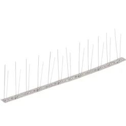 2-raders Fågelpiggar i rostfritt stål 20 st 10 m