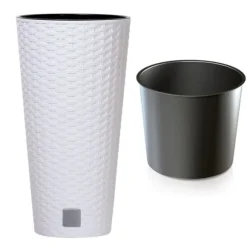 RATO DRTUS250 Hög blomkruka med insats | Vit