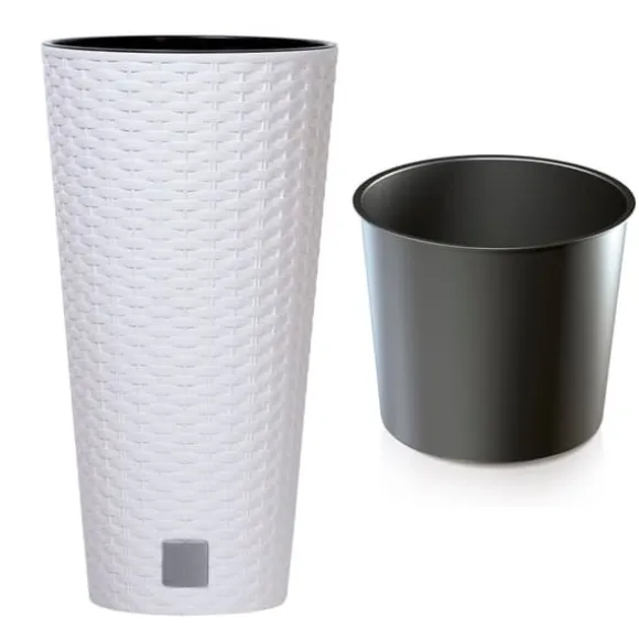 RATO DRTUS250 Hög blomkruka med insats | Vit