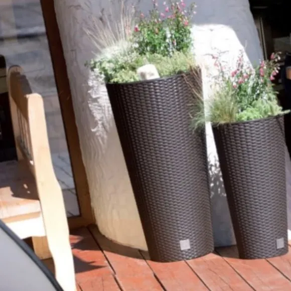 RATO DRTUS250 Hög blomkruka med insats | Vit