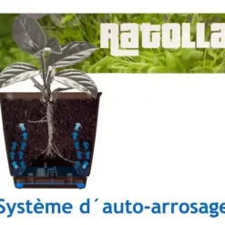 Ratolla antracit kruka 39cm