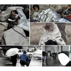 Räddningsfilt | Överlevnadsfilt | Nödfilt av Silverfolie mot Väder och Vind 160×210 cm