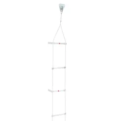 Räddningsstege - Repstege 15 m - Med Krokar - Brandutrymningsstege - Maxbelastning 200 kg