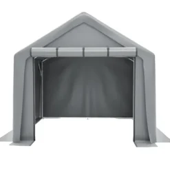 Redskapsbod och cykelskjul 244x241x217 cm trädgårdsförråd lagertält verktygsskjul mörkgrå