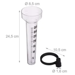 Regnmätarset, 24,5x10,5x8,5 cm, Svart