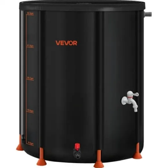 Regntunna, 201 L, 60x73 cm, Svart, PVC