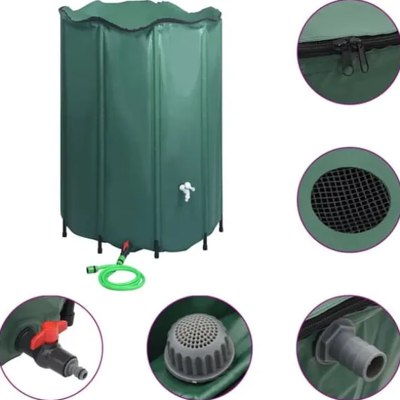 Regntunna hopfällbar med kran 1250 L