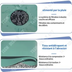 Regnvatteninsamlingshink - TD® - 250L - UV-beständig PVC - Fällbar - Multifunktionell