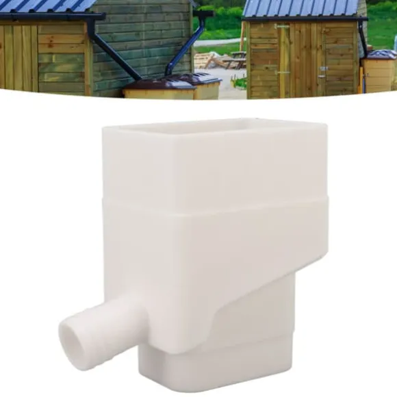 Regnvattenuppsamlingssystem Professionellt UV-resistent stuprörsavledare för utomhusträdgård gräsmatta Vit