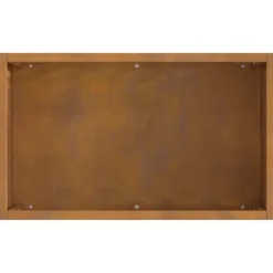 Rektangulär vedeldad eldstad i Corten stål | Storlek: 50x30x40 cm | Färg: Brun