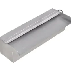 Rektangulärt Vattenfall Poolfontän med LEDs i rostfritt stål 30 cm - Fontäner