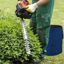 Relaxdays 3 självstående trädgårdssäckar, 85 l, pop-up system, 3 handtag vardera, UV-resistenta, vattentäta, blå