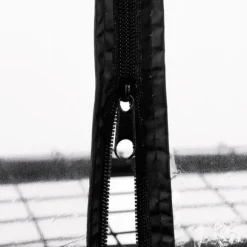 Relaxdays Balkongrön, PVC-fodral, stålstruktur, 5 hyllor, HxBxD: ca. 192 x 69 x 50 cm, svart/genomskinlig