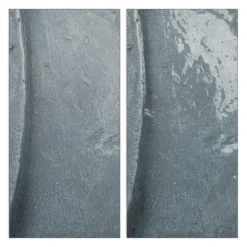 Relaxdays Buddha-statyn, Buddha-figur, trädgårdsdekoration, keramikskulptur, Zen 50 cm, ljusgrå