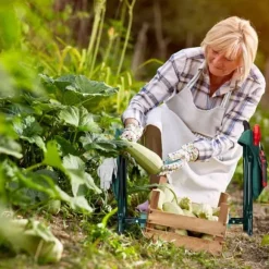 Relaxdays knäskydd, mjukt sittunderlag, 2 väskor, hopfällbar, knähjälpmedel, trädgårdsarbete, upp till 150 kg, HLP 50x60x27,5cm grön