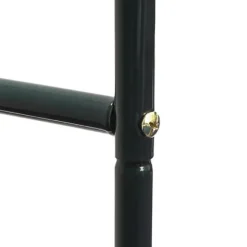 Relaxdays Rosentrellis i metall, stöd för klätterväxter, HxLxP: 255 x 140 x 38 cm, dekorativa spetsar, grön