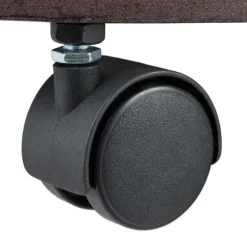 Relaxdays stöd för rullande växter, rund, i metall, rullande bricka för blomkrukor, antik utseende, brun