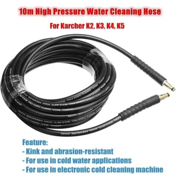 Rengöringsslang - Karcher K2 K3 K4 K5 - 10m - Böjbar - 160bar