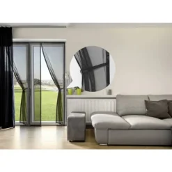 Renkforce RF-IS-700 RF-6683266 Myggnät till dörr (L x B) 210 cm x 90 cm Svart 1 st