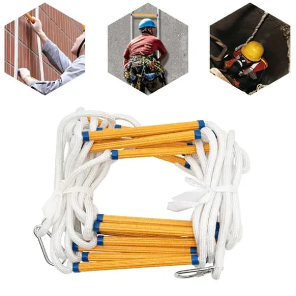 Repstege - Brandutrymningsstege - 10 m längd - För hem, balkong & räcke - Trädkoja