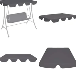 Reservtak för hammock antracit 188/168x145/110cm - Tak - Hammock Tak - Home & Living