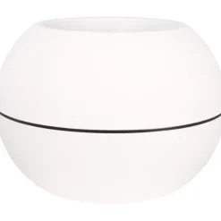 RIVIERA GRANIT BOULE rund blomlåda - Plast - Diameter 40 cm - Vit