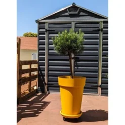 RIVIERA SOLEILLA blomlåda - Plast - Höjd 53 cm - Gul