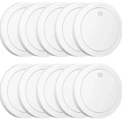 Röksensor, 10 års batteri, 85 dB larmvolym,10 STK