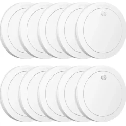 Röksensor, 10 års batteri, 85 dB larmvolym,10 STK