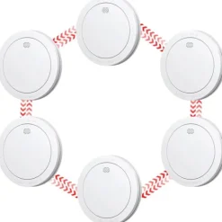 Röksensor, 10 års batteri, 85 dB larmvolym,6 STK