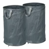 Robust set med 2 popup-bladpåsar 120 l grå