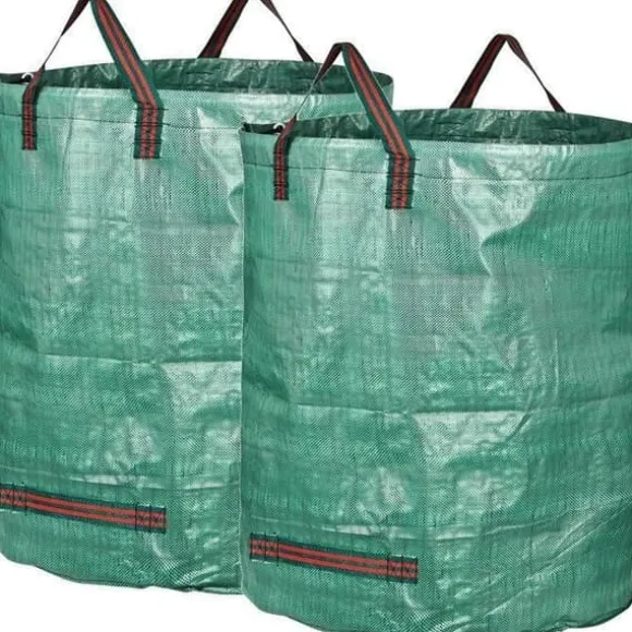 ROKOO Gardening Bag - Set med 3 extra robusta väskor med handtag - 272L - Grön
