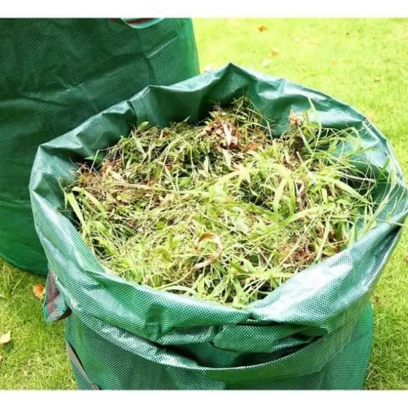 ROKOO Gardening Bag - Set med 3 extra robusta väskor med handtag - 272L - Grön