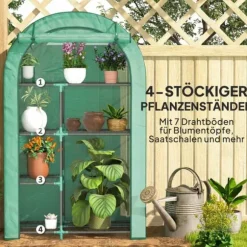 Rootz 4 -scen Mini -Greenhouse - Portable Plant House - Tomato Grower - UV Protection - 100 x 45 x 160 cm
