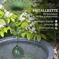 Rootz 3er Set Rain Chain - Drain Chain - Rainflow Chain - Corrosion -resistent - 123cm x Ø12cm för enkel trädgårdsdekoration