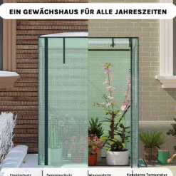 Rootz Foil Greenhouse - Plant Shelter - Weather Protection - UV Resistant - Steel & PE Tarpaulin - 100x50x150/132 cm