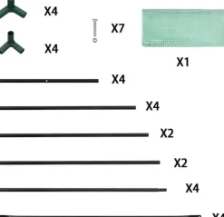 Rootz Foil Greenhouse - Plant Shelter - Weather Protection - UV Resistant - Steel & PE Tarpaulin - 100x50x150/132 cm