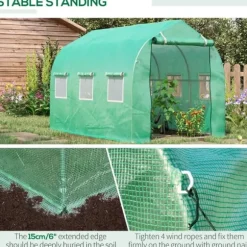 Rootz Folie Växthus - Grön - Järn, Pe - 177,16 cm x 118,11 cm x 78,74 cm