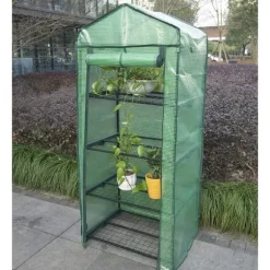 Rootz Folie Växthus 2/3 våningar - Litet växthus - Tomathus - Växtskydd - 69cm x 49cm x 158cm - 140g/m2 PE Mesh